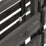Cobertizo triple cubos basura madera pino pintada 210x75x121cm