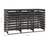 Cobertizo triple cubos basura madera pino pintada 210x75x121cm