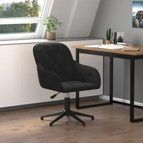 Büro-Drehstuhl aus schwarzem Samt von vidaXL, Bürostühle - Ref: Foro24-344862, Preis: 91,46 €, Rabatt: %