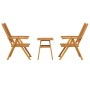 Juego Bistro de Jardín 3 pcs Marrón madera maciza de acacia