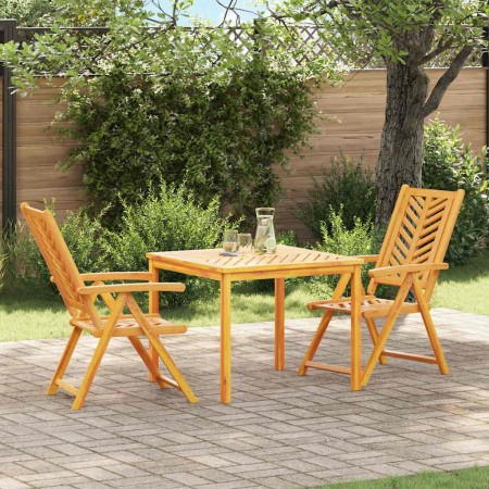 Conjunto de Comedor de Jardín 3 pcs Marrón 90 x 90 x 74 cm