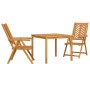 Conjunto de Comedor de Jardín 3 pcs Marrón 90 x 90 x 74 cm
