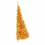 Half artificial Christmas tree with golden PVC support 210 cm by vidaXL, Christmas trees - Ref: Foro24-344693, Price: 22,97 €...