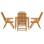Conjunto de Comedor de Jardín 5 pcs Marrón 90 x 90 x 74 cm