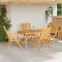 Conjunto de Comedor de Jardín 5 pcs Marrón 150 x 90 x 74 cm