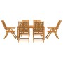 Conjunto de Comedor de Jardín 7 pcs Marrón 150 x 90 x 74 cm