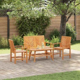 Conjunto de Sofás de Jardín 2 pcs Marrón