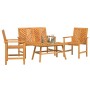 Conjunto de Sofás de Jardín 2 pcs Marrón