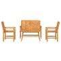 Conjunto de Sofás de Jardín 2 pcs Marrón