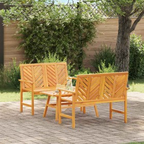 Conjunto de Sofás de Jardín 2 pcs Marrón