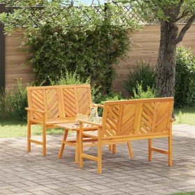 Conjunto de Sofás de Jardín 2 pcs Marrón
