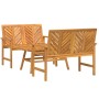 Conjunto de Sofás de Jardín 2 pcs Marrón