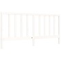 Weißer Massivholzbettrahmen mit Kopfteil 200x200 cm von vidaXL, Betten und Lattenroste - Ref: Foro24-3193812, Preis: 155,38 €...