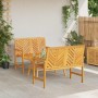 Conjunto de Sofás de Jardín 2 pcs Marrón