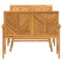 Conjunto de Sofás de Jardín 2 pcs Marrón