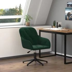Dark Green Velvet Swivel Office Chair by vidaXL, Office chairs - Ref: Foro24-344858, Price: 83,28 €, Discount: %