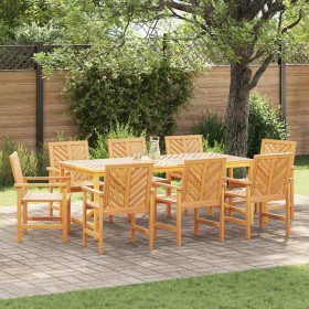 Sillas de comedor de jardín 8 pcs Marrón 59 x 62.5 x 89 cm