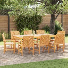 Sillas de comedor de jardín 8 pcs Marrón 59 x 62.5 x 89 cm