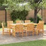 Sillas de comedor de jardín 8 pcs Marrón 59 x 62.5 x 89 cm
