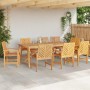 Sillas de comedor de jardín 8 pcs Marrón 59 x 62.5 x 89 cm