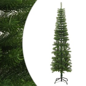 Árbol de Navidad artificial estrecho con soporte PE 210 cm