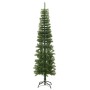 Árbol de Navidad artificial estrecho con soporte PE 210 cm