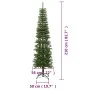 Narrow artificial Christmas tree with PE support 210 cm by vidaXL, Christmas trees - Ref: Foro24-344646, Price: 83,48 €, Disc...
