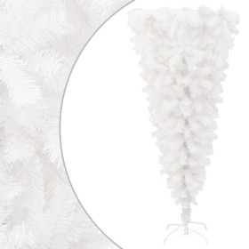 Upside down artificial Christmas tree with white stand 150 cm by vidaXL, Christmas trees - Ref: Foro24-344666, Price: 24,94 €...