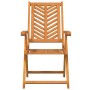 Silla reclinable 8 pcs Marrón 57 x 71 x 90 cm Madera