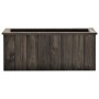 Arriate de madera maciza de pino gris oscuro 74x32x30 cm