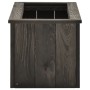 Arriate de madera maciza de pino gris oscuro 74x32x30 cm