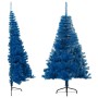 Half artificial Christmas tree with blue PVC support 150 cm by vidaXL, Christmas trees - Ref: Foro24-344681, Price: 25,76 €, ...