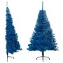 Half artificial Christmas tree with blue PVC support 150 cm by vidaXL, Christmas trees - Ref: Foro24-344681, Price: 25,36 €, ...