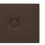 Wall panels 12 pcs brown synthetic leather 60x15 cm 1.08 m² by vidaXL, Wall covering - Ref: Foro24-343987, Price: 28,22 €, Di...