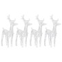 Renos de Navidad 4 unidades 160 LEDs blanco cálido acrílico