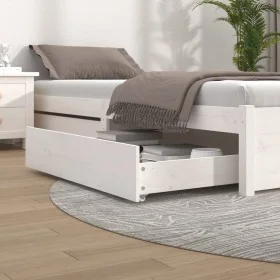 Bed drawers 2 units solid white pine wood by vidaXL, Beds and accessories - Ref: Foro24-814985, Price: 98,72 €, Discount: %
