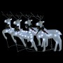 Renos de Navidad 4 unidades 80 LED blanco