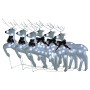 Renos de Navidad 6 unidades 120 LED blanco