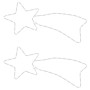 Figuras estrella de Navidad 48 LED 2 uds blanco cálido 65x28 cm