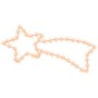 Figuras estrella de Navidad 48 LED 2 uds blanco cálido 65x28 cm