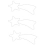 Figuras estrella de Navidad 48 LED 3 uds blanco cálido 65x28 cm