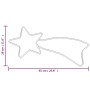 Figuras estrella de Navidad 48 LED 3 uds blanco cálido 65x28 cm