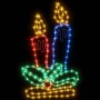Figuras de velas de Navidad con 144 LEDs 3 uds 70x42 cm