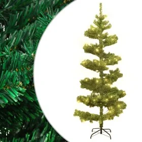 Spiral Christmas tree with stand and LED green PVC 180 cm by vidaXL, Christmas trees - Ref: Foro24-344651, Price: 41,01 €, Di...