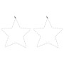 Figuras estrellas Navidad con 48 LED 2 uds blanco cálido 56cm