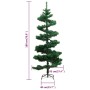 Spiral Christmas tree with stand and LED green PVC 180 cm by vidaXL, Christmas trees - Ref: Foro24-344651, Price: 41,01 €, Di...