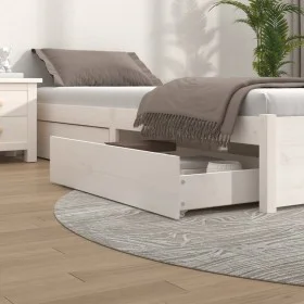 Bed drawers 4 units solid white pine wood by vidaXL, Beds and accessories - Ref: Foro24-815000, Price: 127,58 €, Discount: %