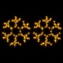 Figura de Navidad de copo de nieve con LED 2 piezas 38x37 cm