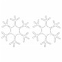 Figura de Navidad de copo de nieve con LED 2 piezas 38x37 cm