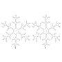 Figura de Navidad de copo de nieve con LED 2 piezas 59x59 cm